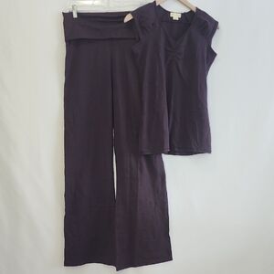 Under The Canopy Women's Sleeveless Top and Pants Loungewear Set Size Medium